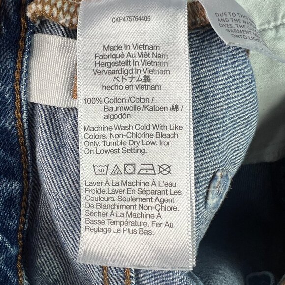 Madewell Jeans Women 32x28* Low Slung Straight High Rise Blue Faded Denim Tag 28 - Picture 8 of 16